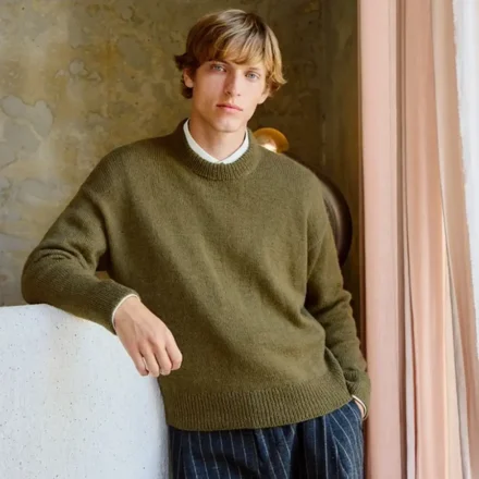 William Sweater Man 2412-01 wzór na druty z włóczką