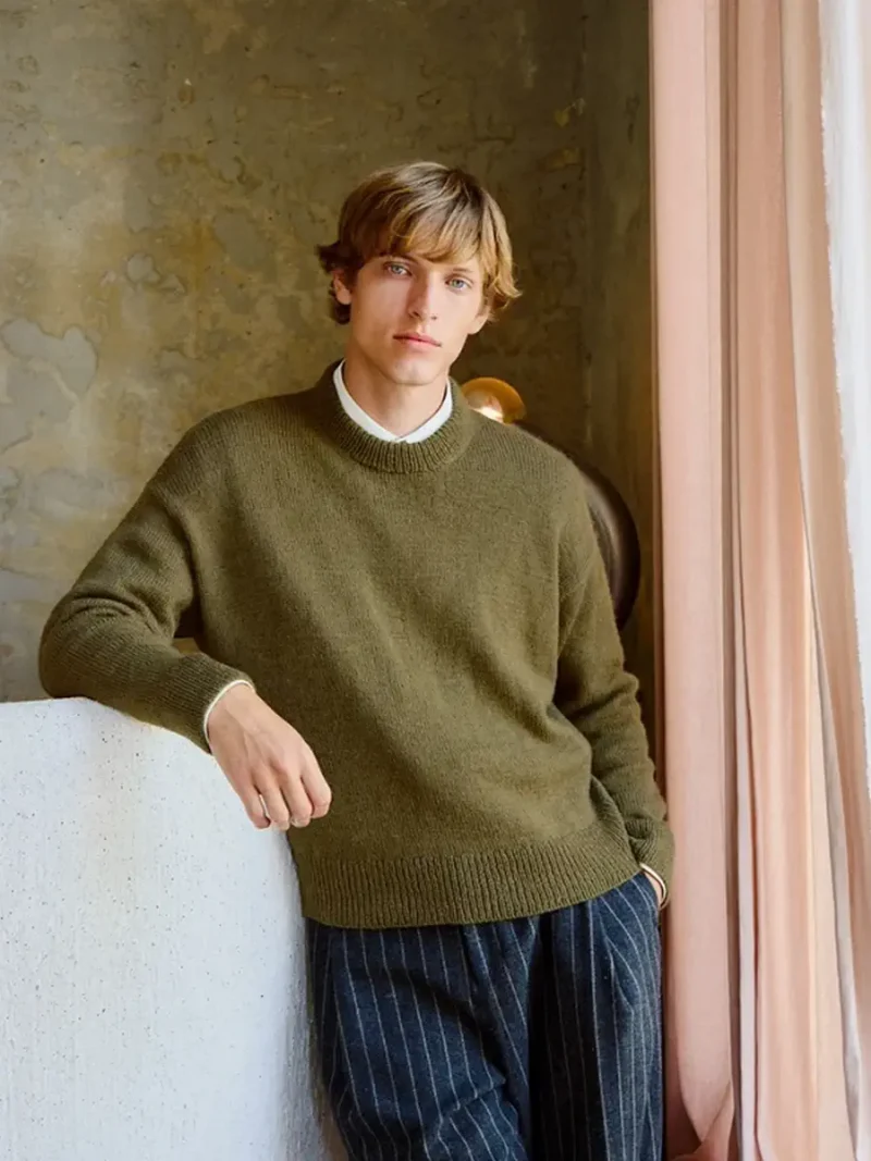 William Sweater Man 2412-01 wzór na druty z włóczką