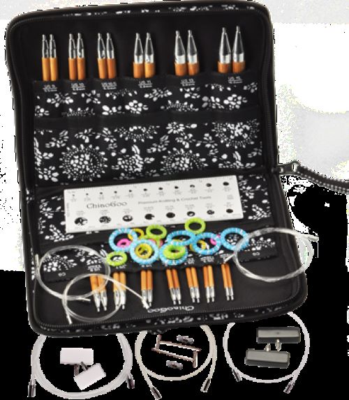 Zestaw drutów ChiaoGoo Spinn Bamboo 13 par 13cm