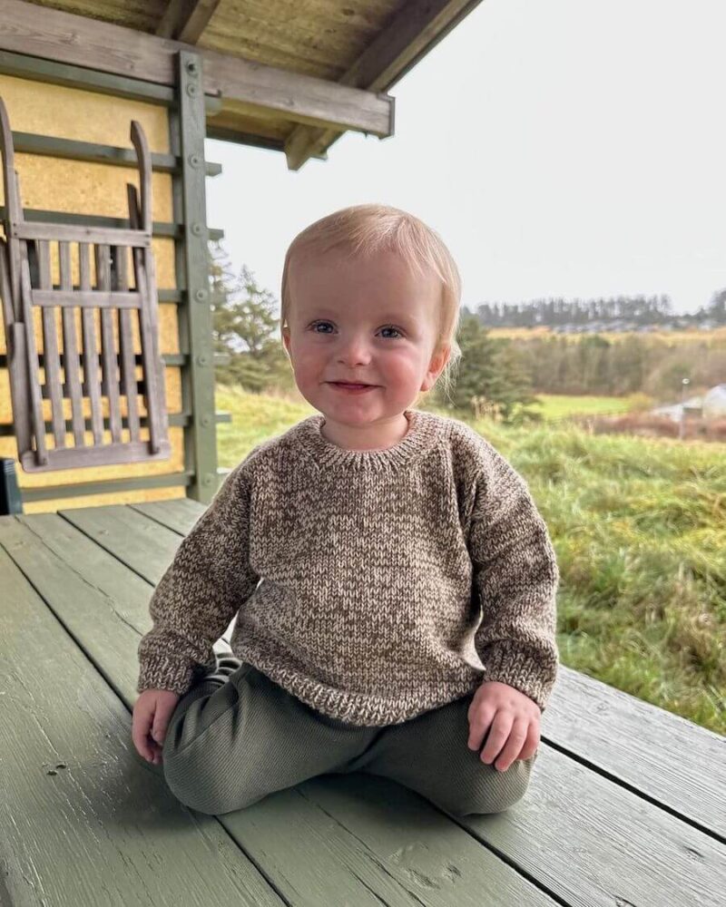 PetiteKnit wzory Melange Sweater Baby