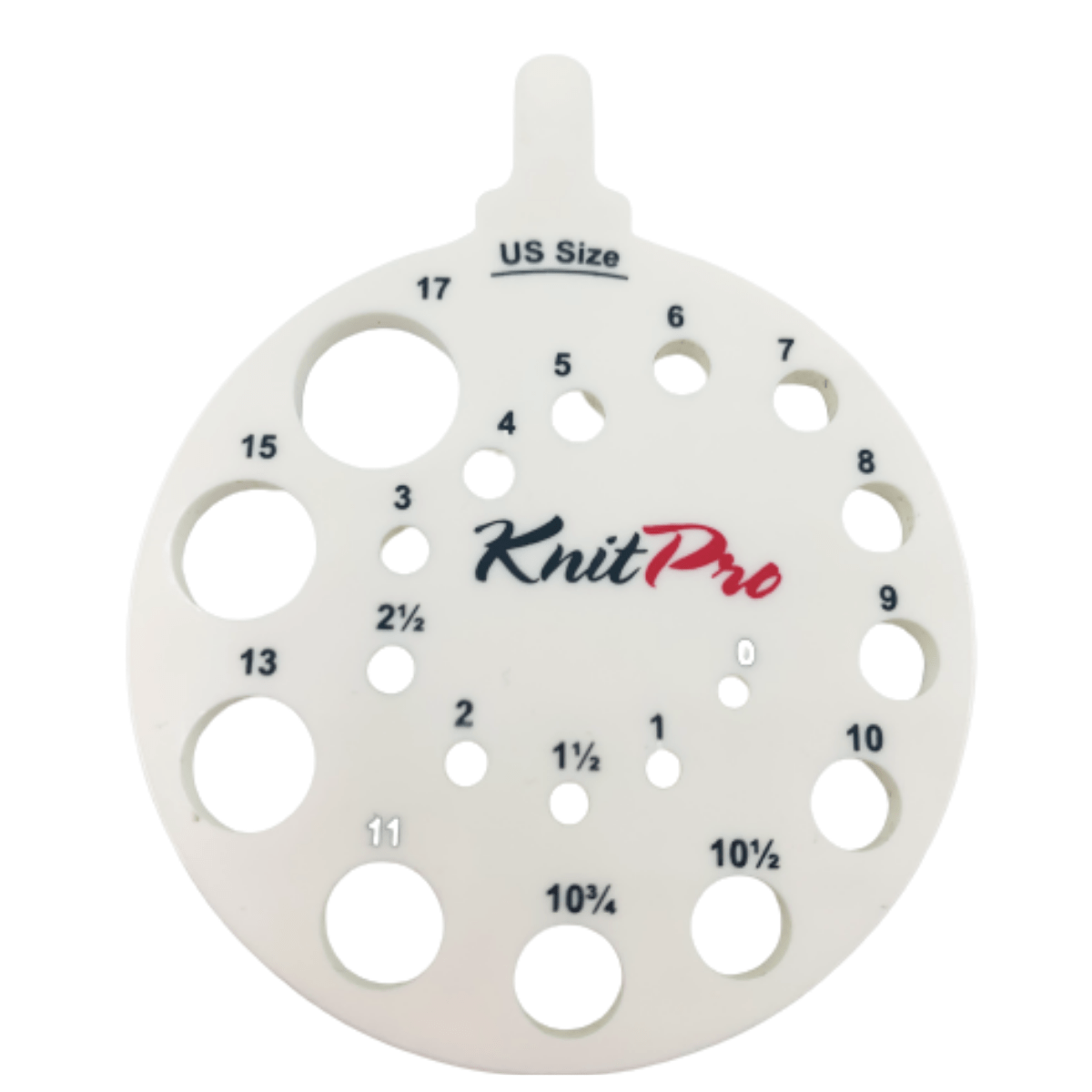 KnitPro miarka grubości drutów okrągła