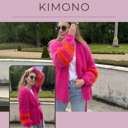 Kimono wzór na druty z włóczką Ballerina Chunky Sandnes Garn
