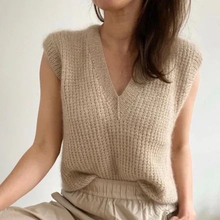 PetiteKnit wzory Friday Slipover V-neck
