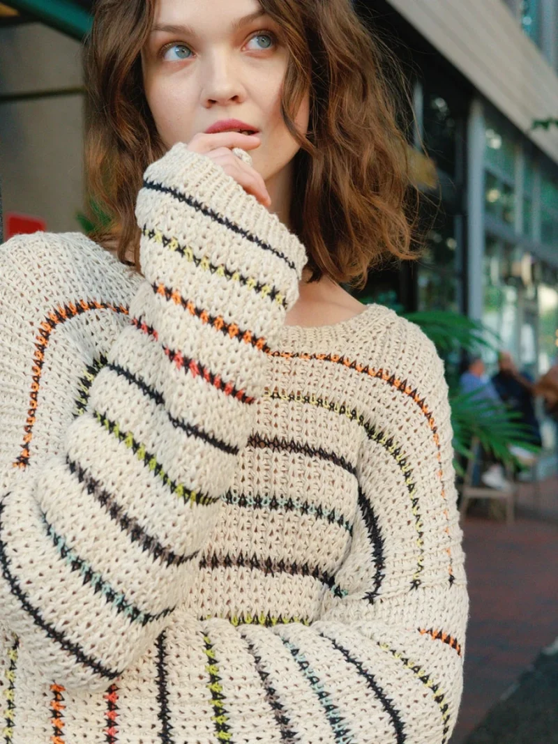 Sebrina Sweater 2404-10 wzór na druty z włóczką