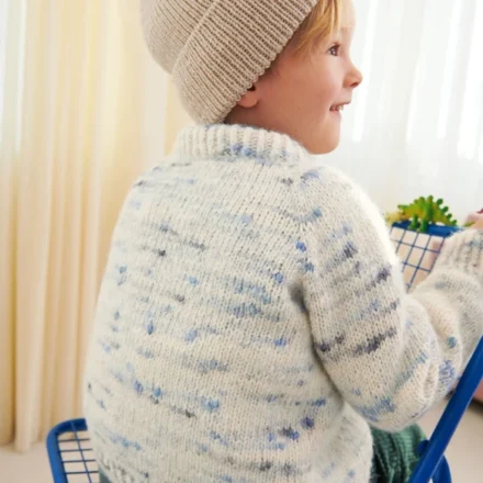 Sweter DEBIUTANT JUNIOR wzór z włóczką