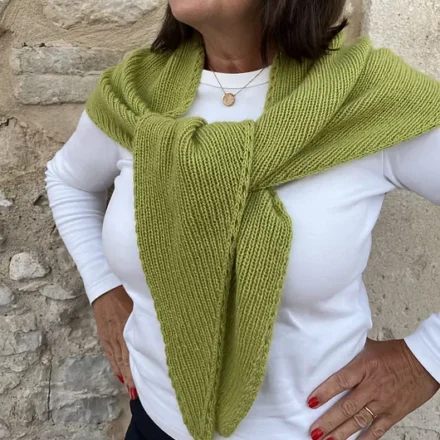 Wzór na druty z włóczką wzór Cozymio Shawl Cashmere 6/28 Pascuali
