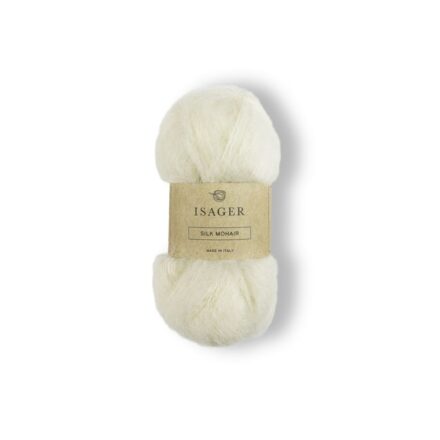 Włóczka Silk Mohair Isager to kompozycja moheru superkid i jedwabiu. W odczuciu miękka i delikatna o błyszczącym wykończeniu.