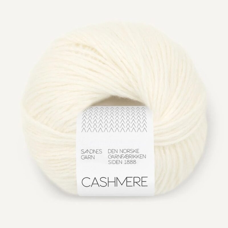 Włóczka kaszmirowa Cashmere Sandnes Garn kolor 1002