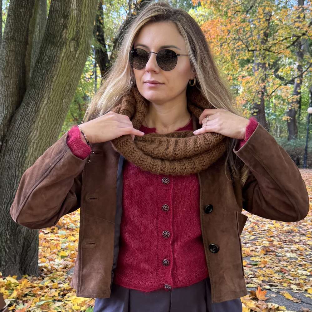 Cherry Cardigan wzór z włóczką